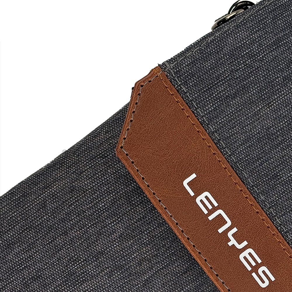 Lenyes LB546 Rambler Serisi Polyester Kumaş Su Geçirmez Mobil Aksesuar Çantası Gri