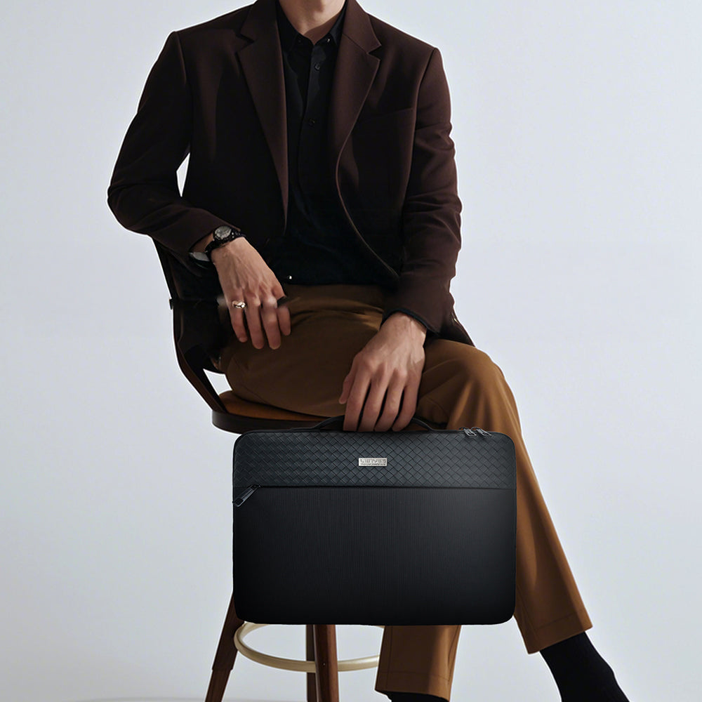 Lenyes LB555 Voyagers Serisi 1200D Su Geçirmez 13-14 inç Laptop Çantası Siyah