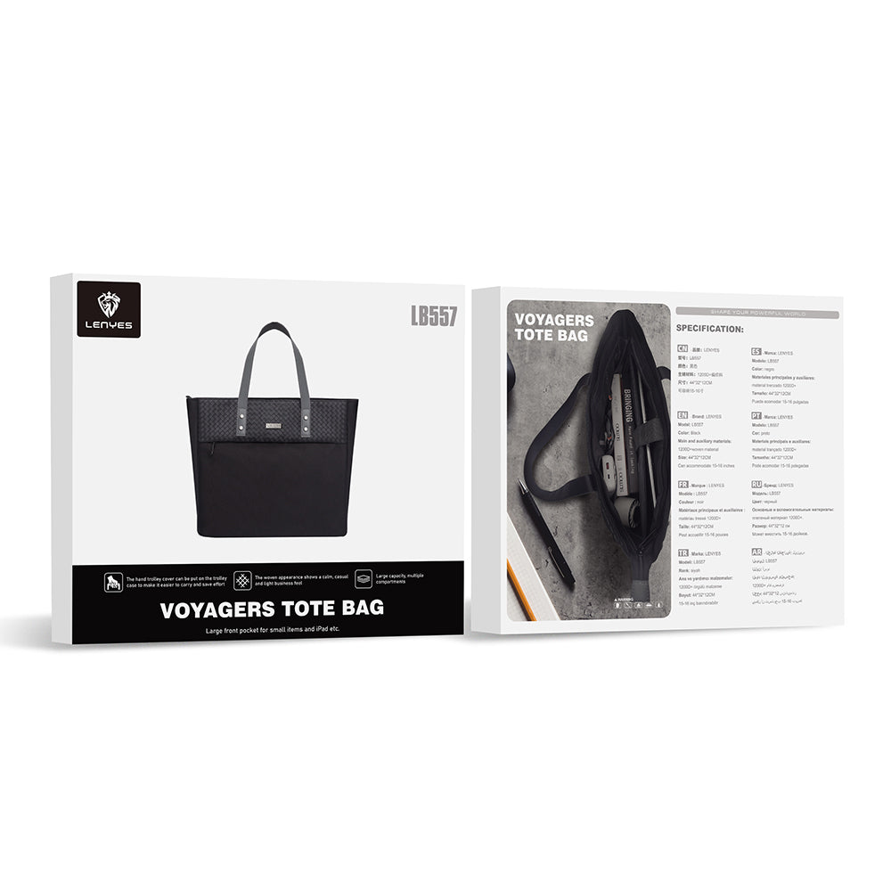 Lenyes LB557 Voyagers Series 1200D Waterproof Travel Bag Black