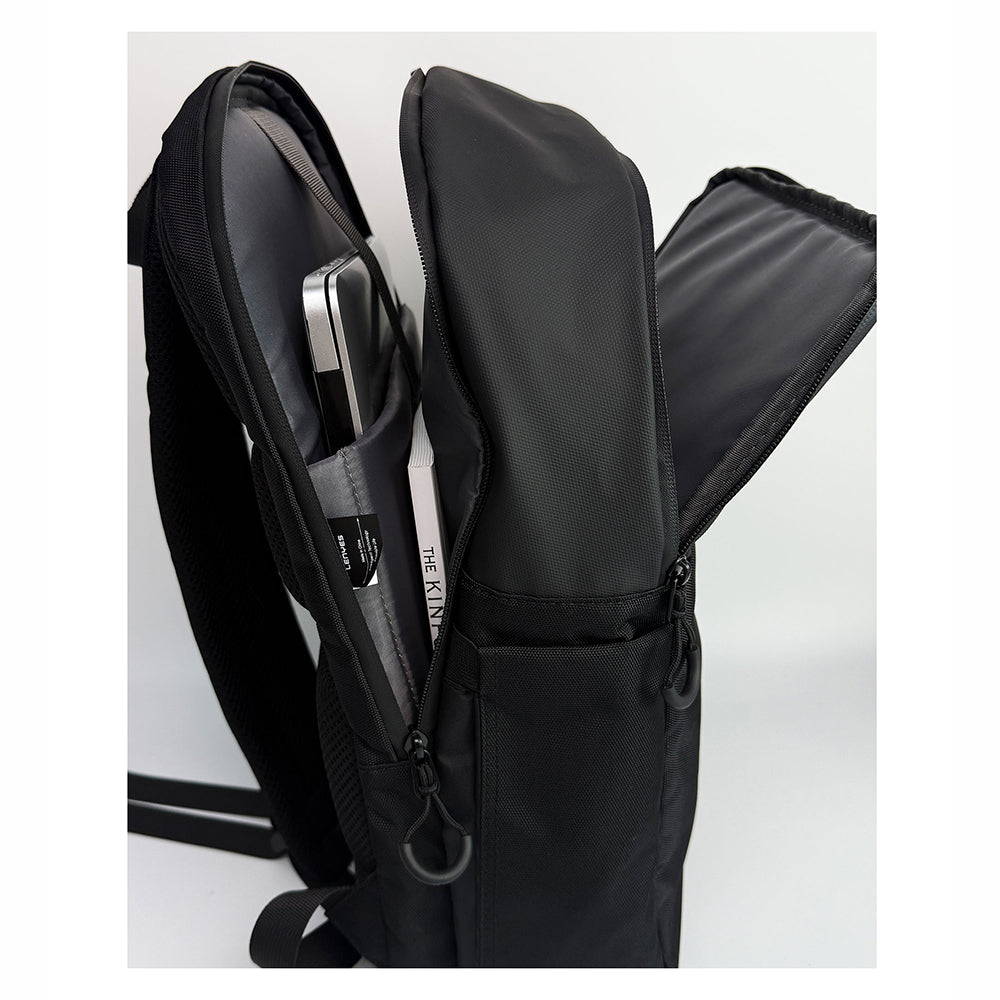 Lenyes LB572 Creator Serisi Su Geçirmez Polyester Kumaş Şok Emici Katmanlı Sırt Çantası Siyah