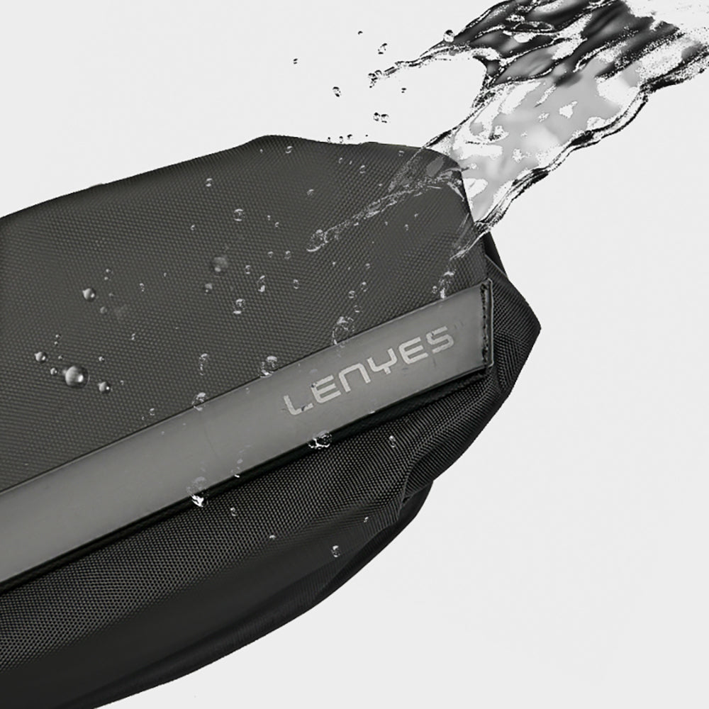 Lenyes LB573 Creator Serisi Su Geçirmez Polyester Kumaş Ayarlanabilir Askılı Bel Çantası Gri