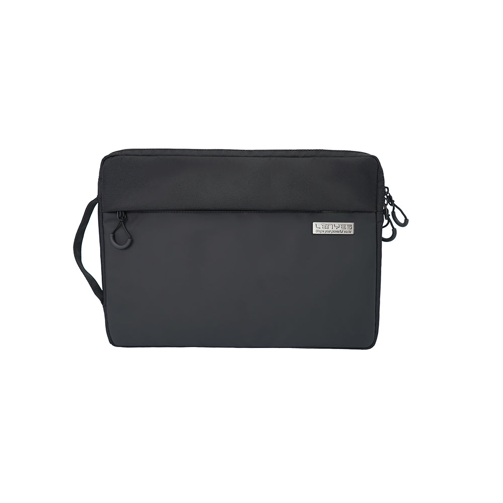 Lenyes LB575 Creator Serisi Darbe Emici Su Geçirmez Polyester Kumaş 13-14 inç Laptop Çantası Siyah