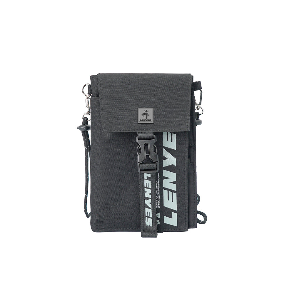 Lenyes LB582 Roamer Series Multi-Purpose Waterproof Polyester Fabric Adjustable Shoulder Strap Crossbody Bag Gray
