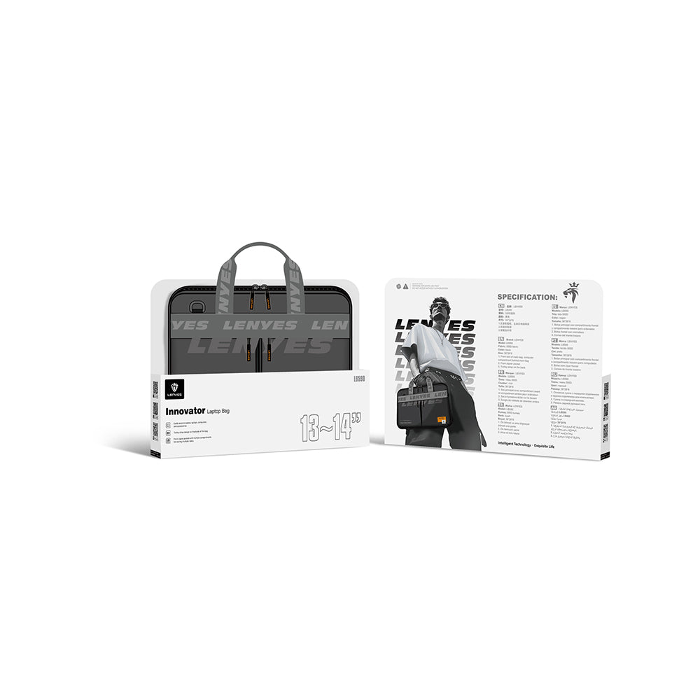 Lenyes LB590 500D Fabric Waterproof 13-14 inch Laptop Bag Gray