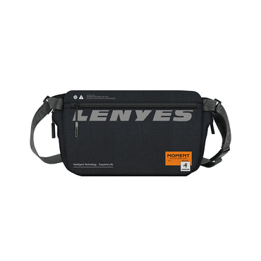Lenyes LB594 Innovator Crossbody Serisi Manyetik Tokalı 500D Su Geçirmez Kumaşlı Çapraz Vücut Çantası Siyah