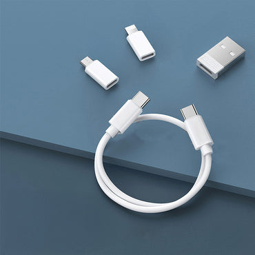 Lenyes LB601 6in1 Type-C to Type-C Kablolu 60W Çevirici Adaptör Seti Standlı Saklama Kutusu