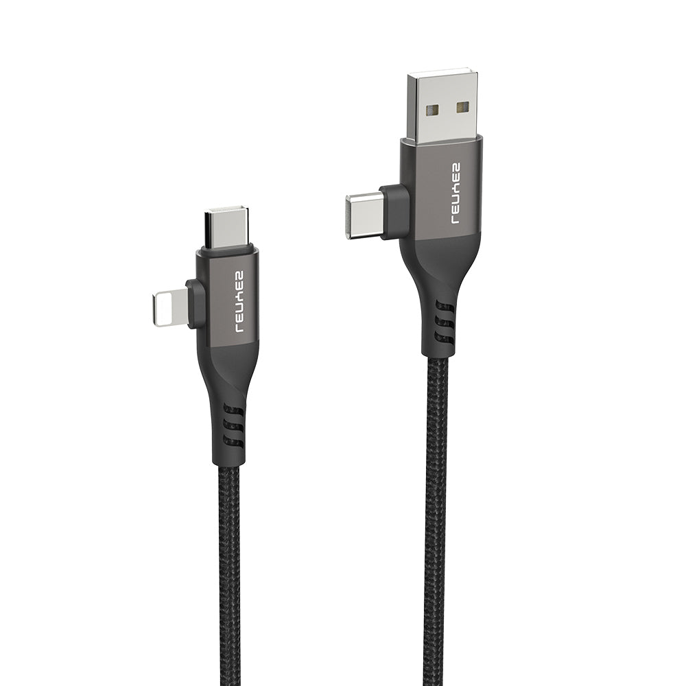 Lenyes LC501 4in1 A+C to C+L Charging and Data Cable 60W 1M Gray