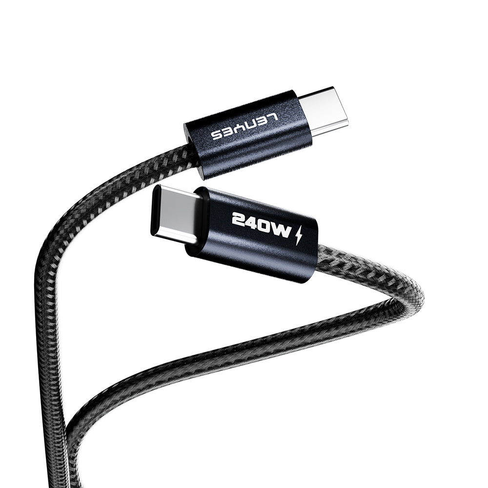 Lenyes LC522 Type-C to Type-C Fast Charging Data and Charging Cable 240W 1.2M Black