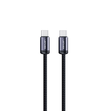 Lenyes LC537 Type-C to Type-C Fast Charging Braided Data and Charging Cable 60W 1M Black