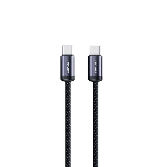 Lenyes LC537 Type-C to Type-C Fast Charging Braided Data and Charging Cable 60W 1M Black