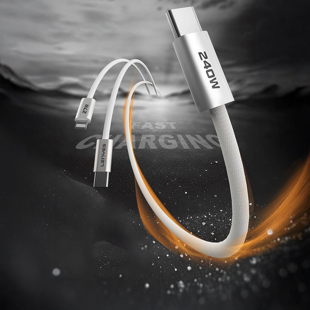 Lenyes LC550 Type-C to Type-C Fast Charging Data and Charging Cable 240W 1M White