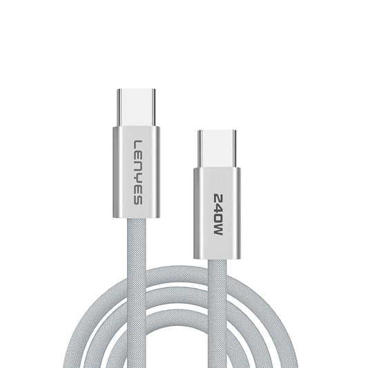 Lenyes LC550 Type-C to Type-C Hızlı Şarj Özellikli Data ve Şarj Kablosu 240W 1M Beyaz
