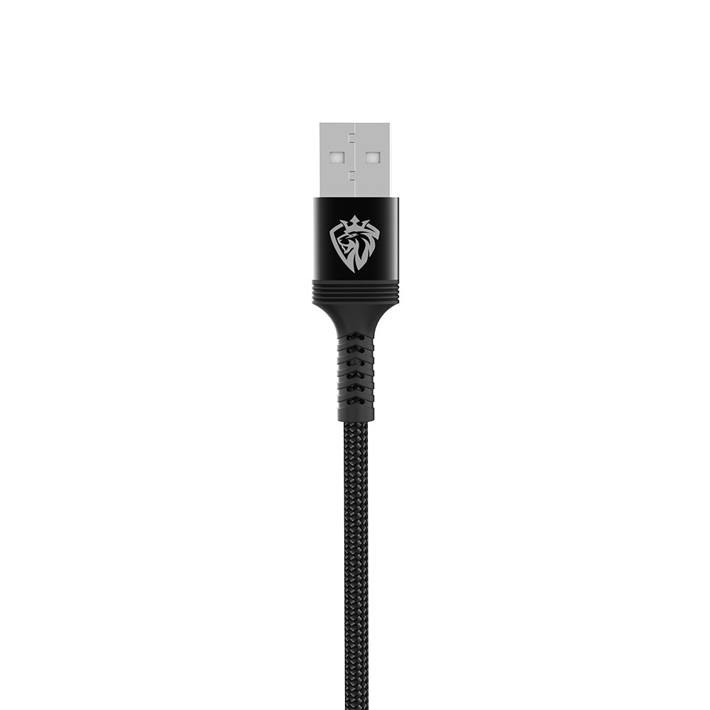 Lenyes LC980 USB-A to Type-C Hızlı Şarj Özellikli Örgülü Data ve Şarj Kablosu 1M 2.4A Siyah
