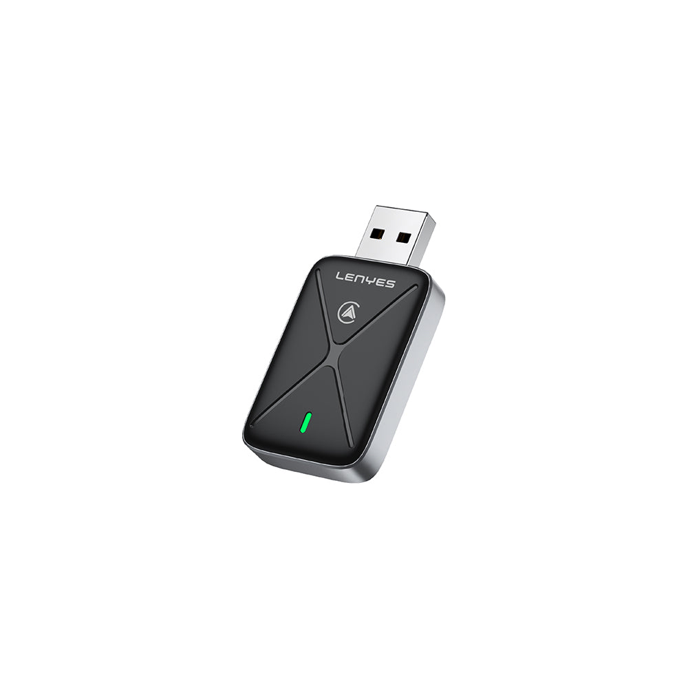Lenyes LCP01 Android Auto Supported CarPlay USB Bluetooth 5.0 Wireless Transmitter Adapter Black