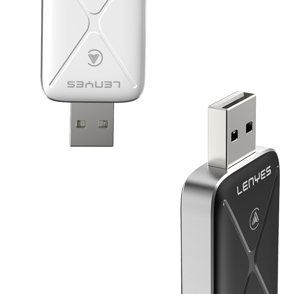 Lenyes LCP01 Android Auto Supported CarPlay USB Bluetooth 5.0 Wireless Transmitter Adapter Black