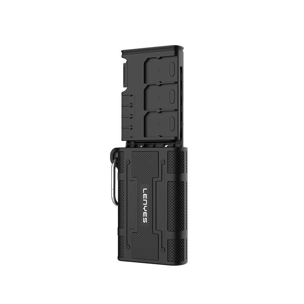 Lenyes LCR02 Type-C Kablolu Su Geçirmez Çoklu Kart Depolama ve Okuyucu Kutusu 10 Gbps Siyah