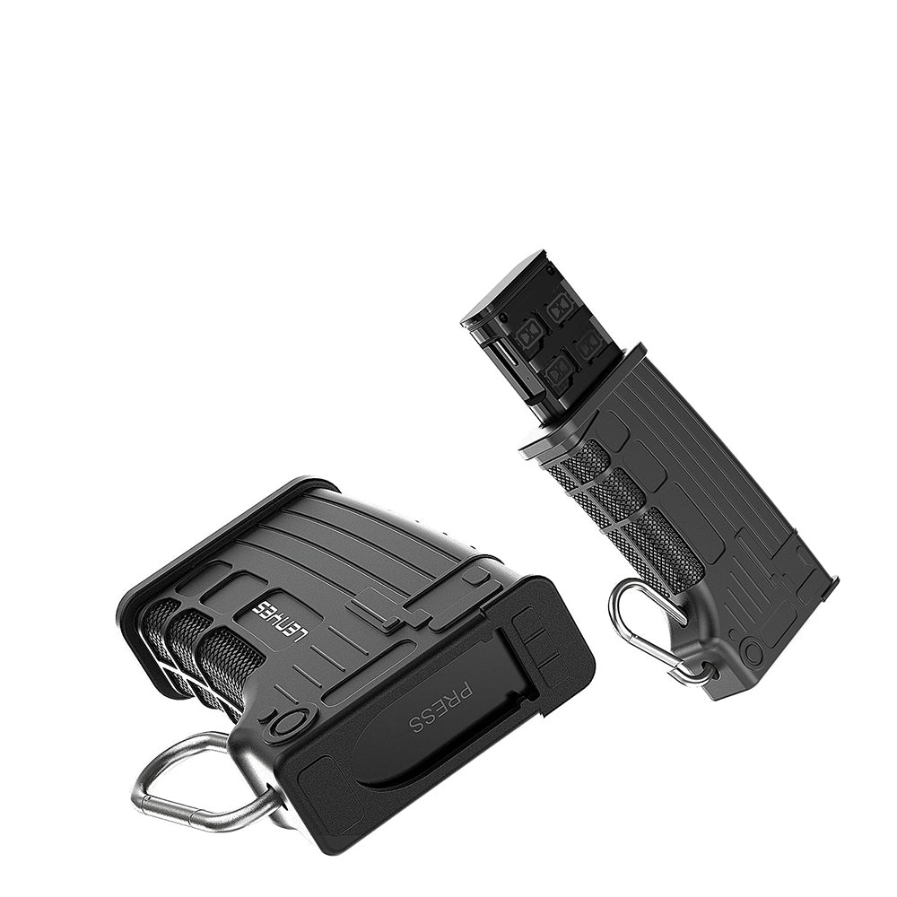 Lenyes LCR03 Waterproof Multi-Card Storage and Reader Box with Type-C Cable 10 Gbps Black