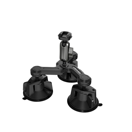 Lenyes LCT101 360° Ayarlanabilir 3 Vantuzlu Aksiyon Kamera Tutucu Siyah