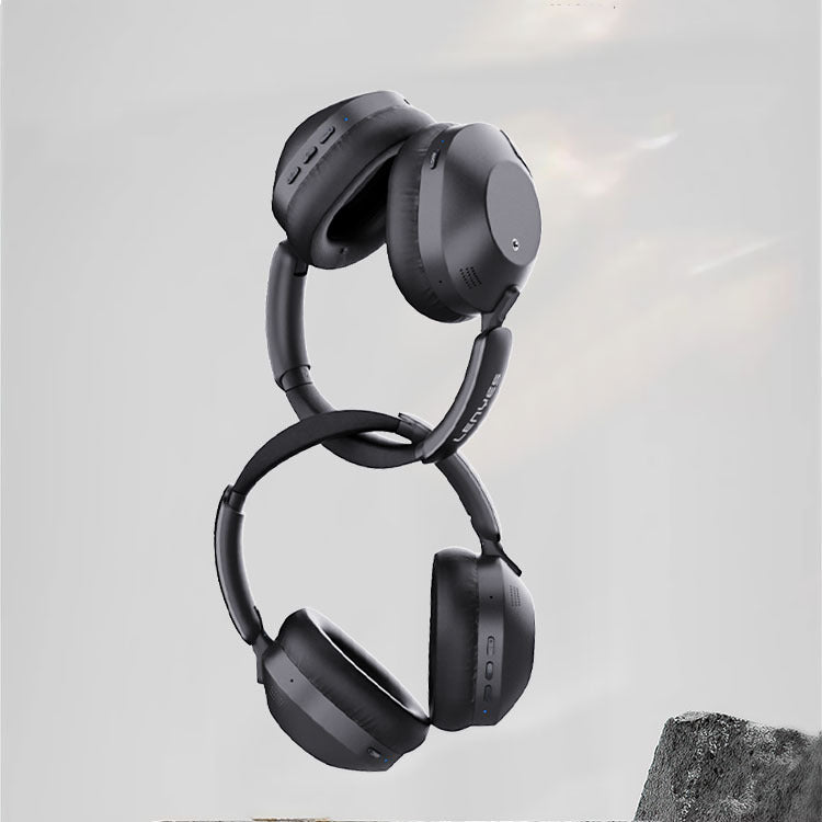 Lenyes LH28 Katlanabilir Tasarımlı ANC Özellikli ENC Teknolojili Kulak Üstü Bluetooth Kulaklık v5.4 Siyah