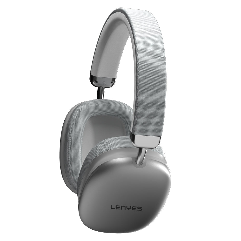 Lenyes LH81 Noise Cancelling Hi-Fi Stereo Over-Ear Bluetooth Headphones v5.3 Silver