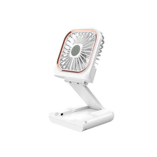 Lenyes LHF13 Portable Cooling Hand Fan with Powerbank Stand White