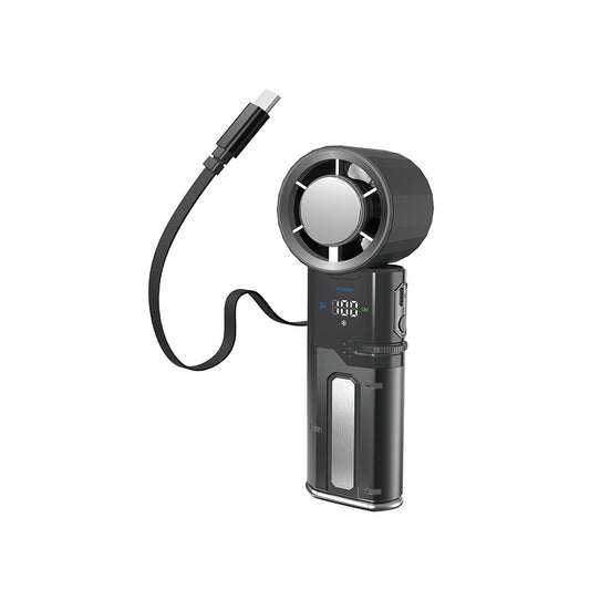 Lenyes LHF14 Dijital LED Göstergeli Buz Kompresli Katlanabilir Portatif Soğutucu El Fanı