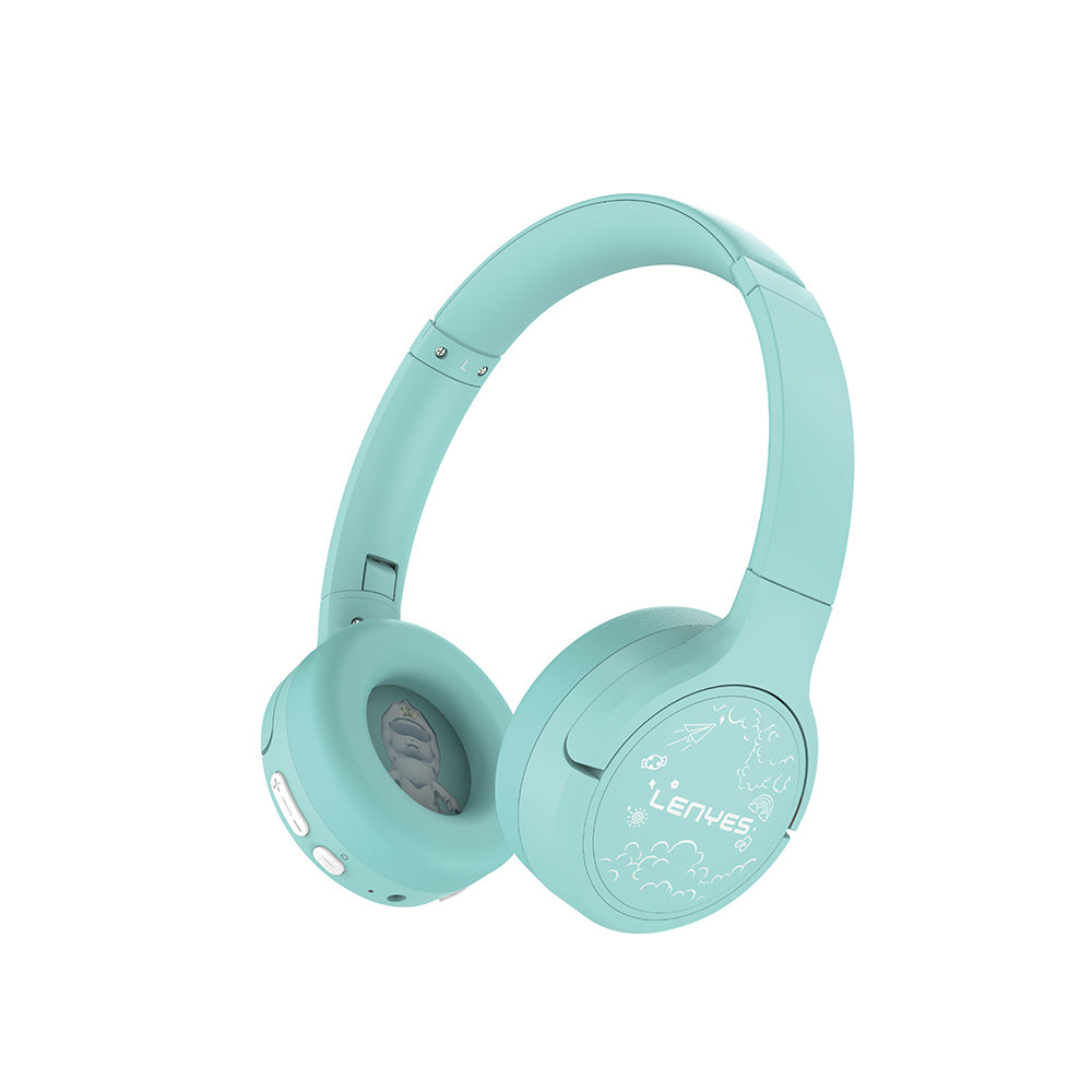 Lenyes LKH31 Adjustable Children's Over-Ear Wired and Bluetooth Headphones v5.4 Green