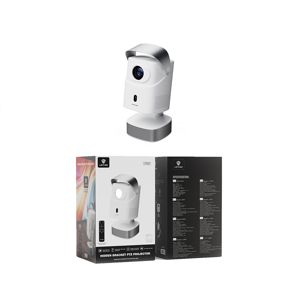 Lenyes LPR01 2.69" LCD Projector Projector Automatic and Manual Keystone Feature White