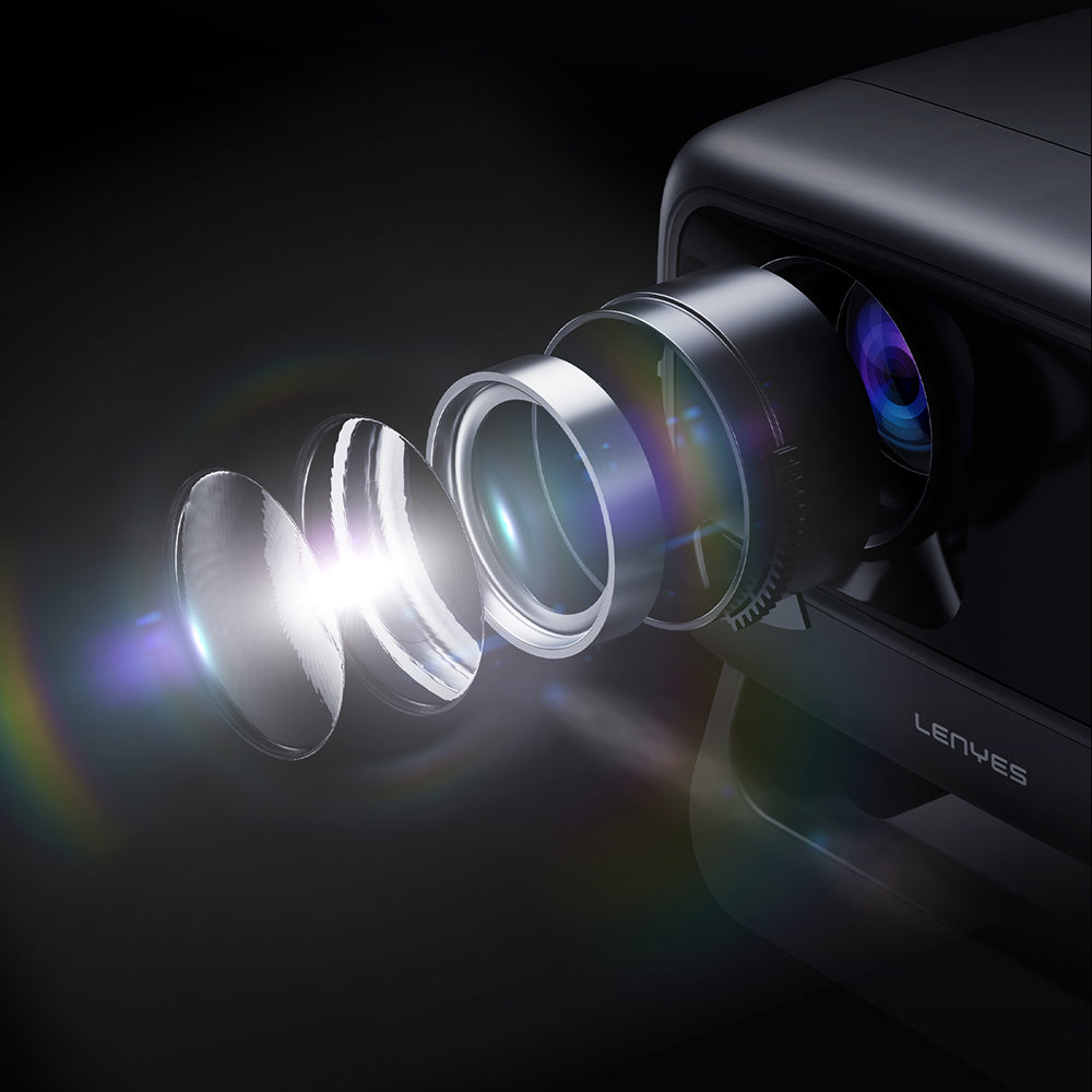 Lenyes LPR02 4.45” LCD 360 Degree Rotatable Auto Focus Projector Dark Gray