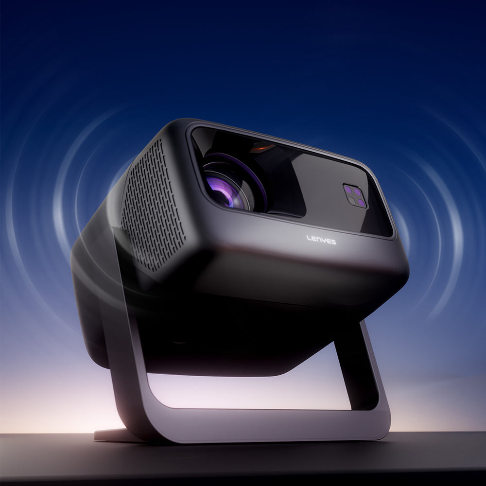 Lenyes LPR02 4.45” LCD 360 Derece Dönebilen Otomatik Netleme Özellikli Projektör Yansıtma Cihazı Koyu Gri