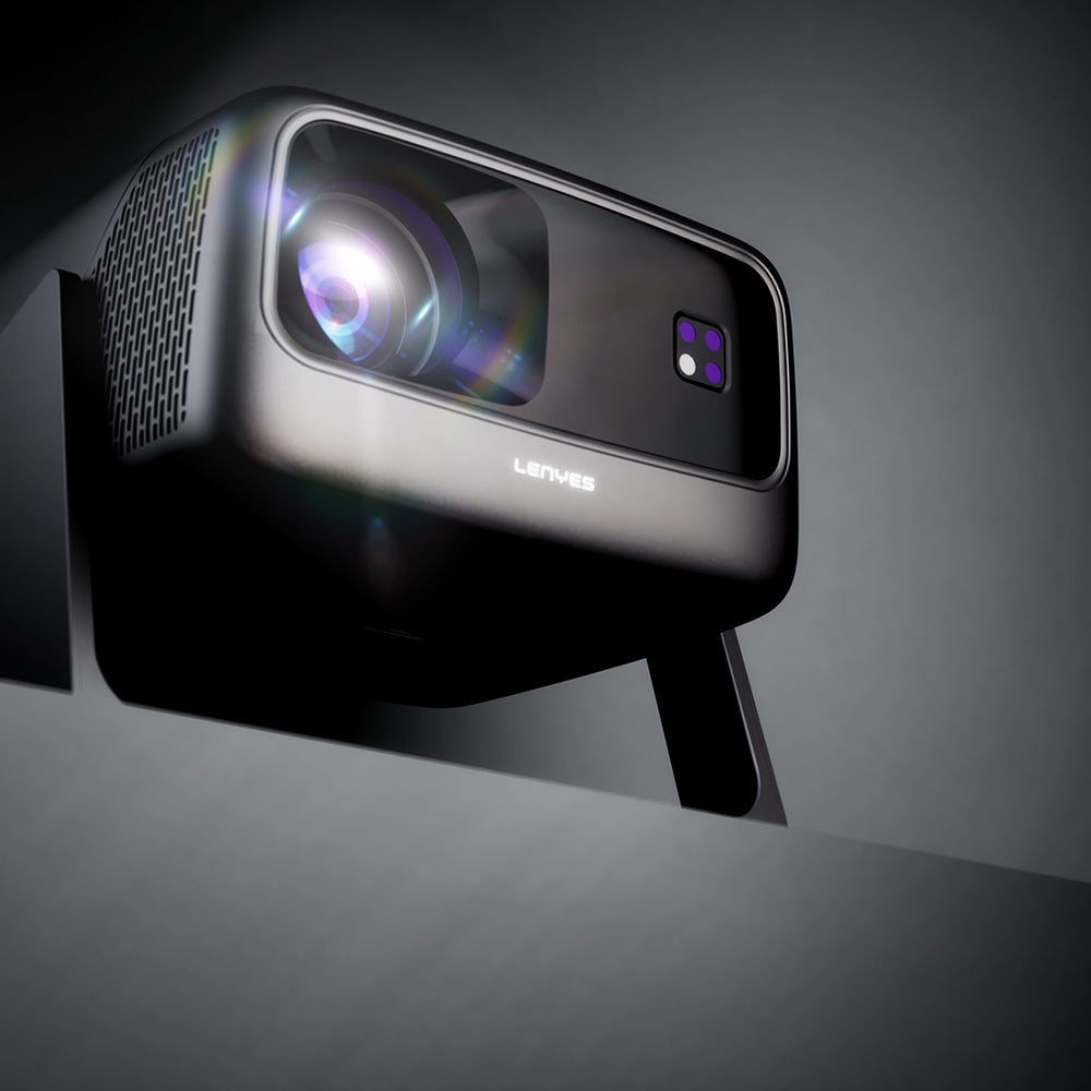 Lenyes LPR02 4.45” LCD 360 Degree Rotatable Auto Focus Projector Dark Gray