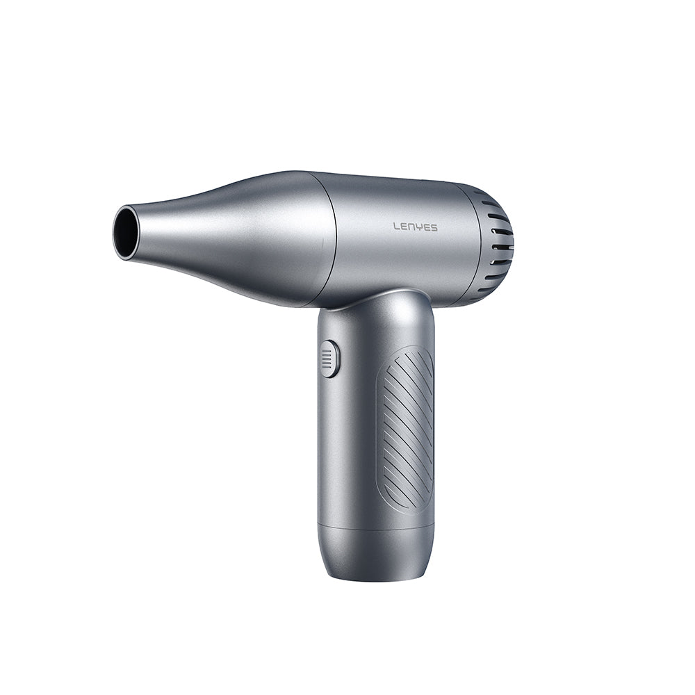 Lenyes LTF02 Dijital LED Göstergeli 4 Kademeli Çok Fonksiyonlu Turbo El Fanı Gri