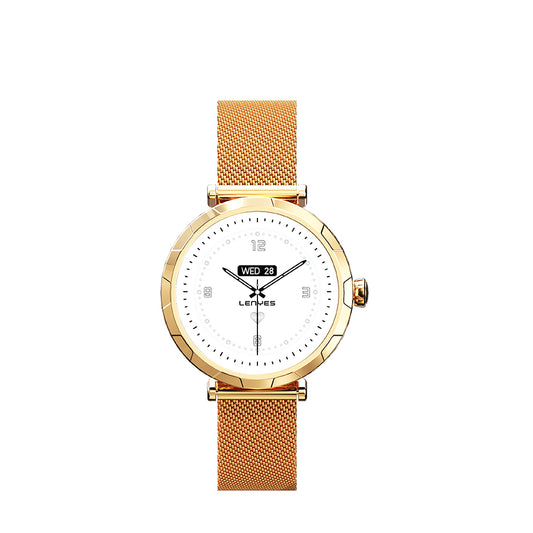 Lenyes LW-245 iOS and Android Compatible Smart Watch Gold