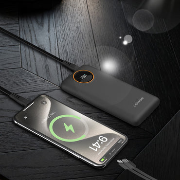 Lenyes P852L Dijital LED Göstergeli Type-C ve Lightning Kablolu Powerbank 22.5W 20000mAh