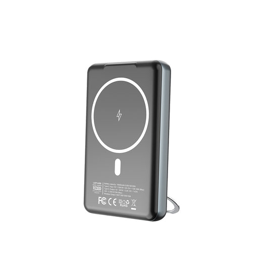 Lenyes PW1001D PD 22.5W Fast Charging Wireless Powerbank with Stand 15W 10000mAh Gray
