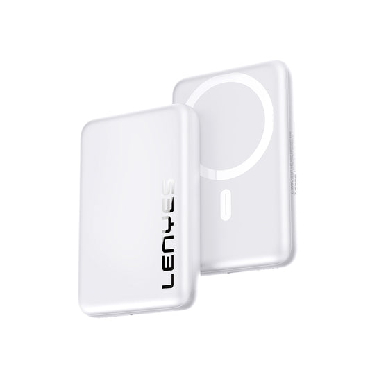 Lenyes PW139D PD 20W Ultra İnce Hızlı Şarj Özellikli Wireless Powerbank 15W 10000mAh Beyaz