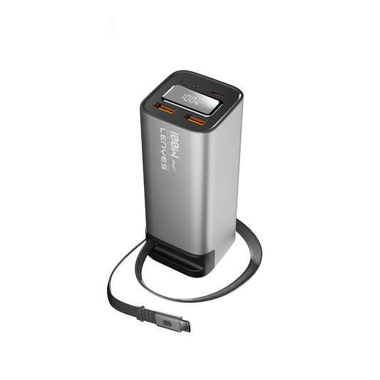 Lenyes PX2001D Portable Powerbank with Fast Charging and Digital LED Display 100W 20000mAh Silver