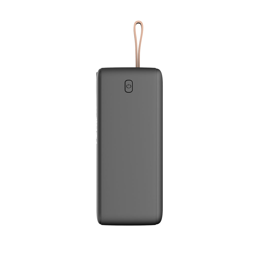 Lenyes PX587D Digital LED Display Type-C and Lightning Cable Power Bank 22.5W 50,000mAh Black
