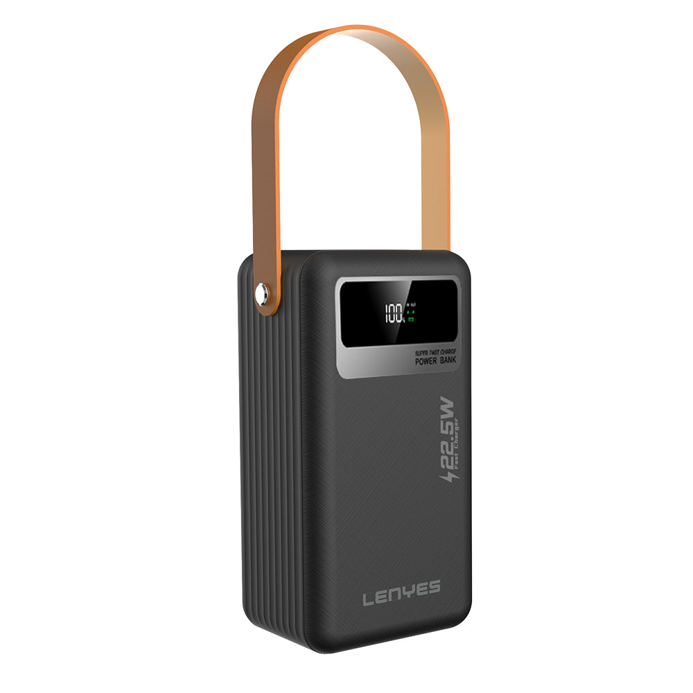 Lenyes PX691D Portable Hanging Powerbank with LED Indicator 22.5W 60,000mAh Black