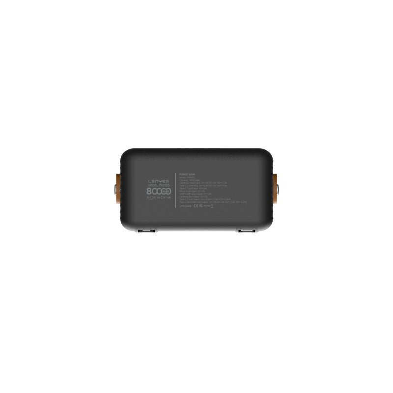 Lenyes PX892D LED Indicator Portable Hanging and LED Light Power Bank 22.5W 80,000mAh Black