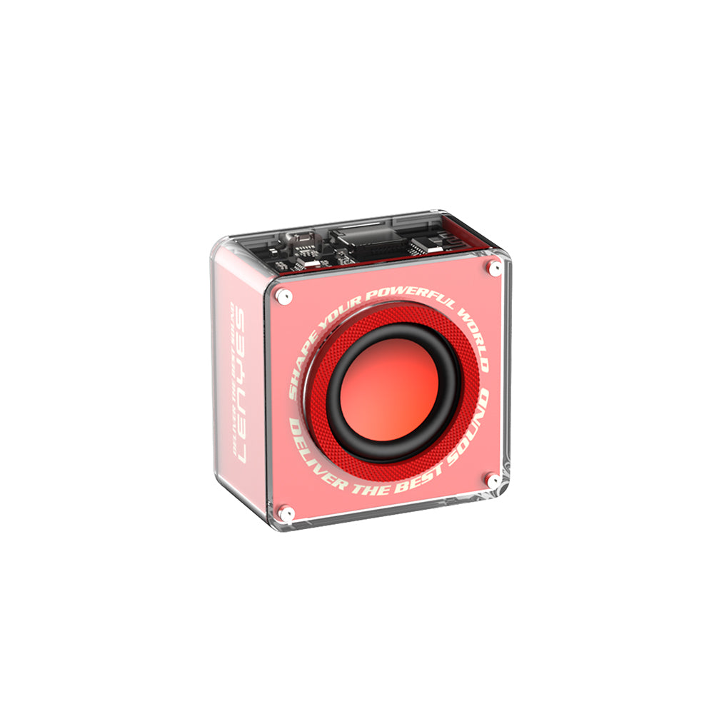 Lenyes S222 Mini TWS Kablosuz Bluetooth Hoparlör v5.3 5W Kırmızı