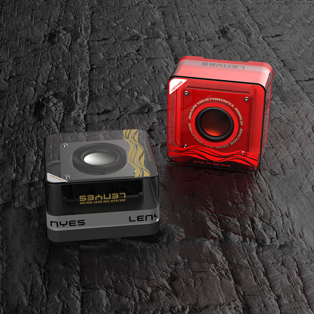 Lenyes S222 Mini TWS Kablosuz Bluetooth Hoparlör v5.3 5W Kırmızı