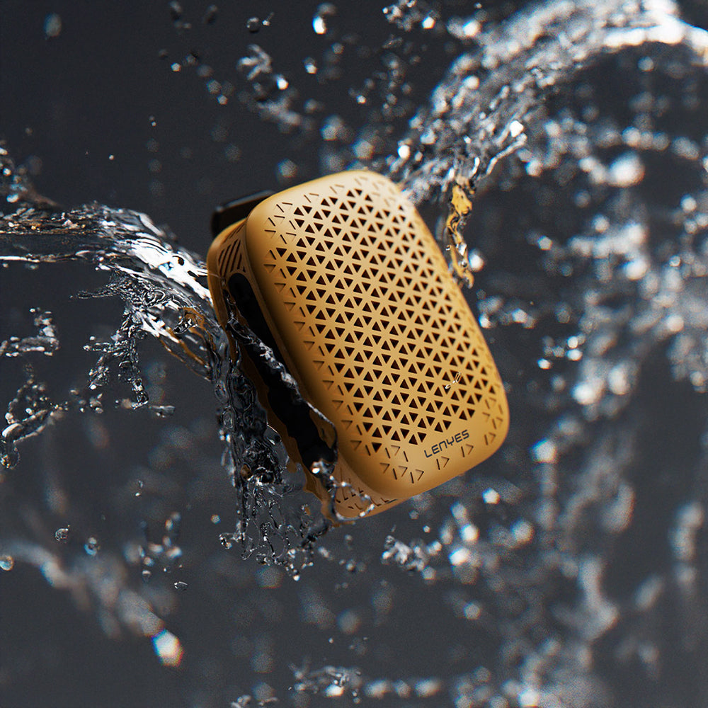 Lenyes S232 TWS Mandallı Bluetooth Speaker Hoparlör v5.4 Sarı