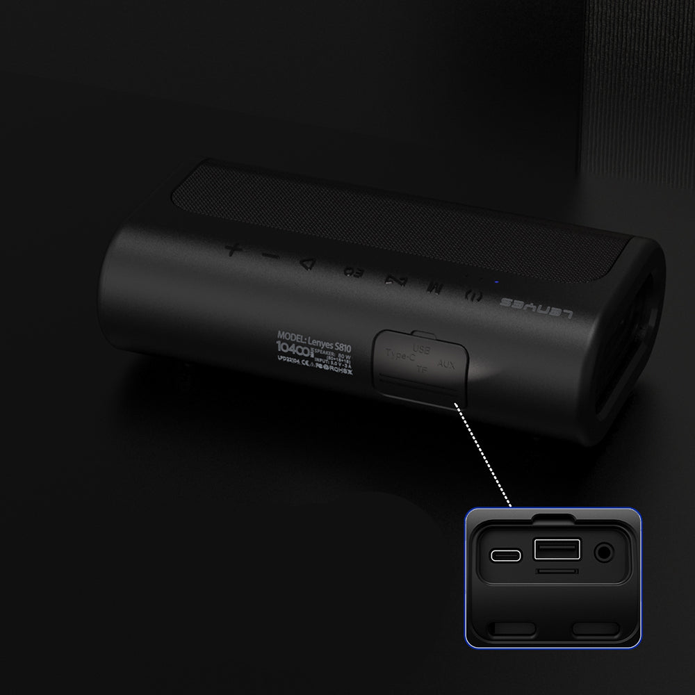 Lenyes S810 TWS Bluetooth Speaker Hoparlör v5.0 Siyah