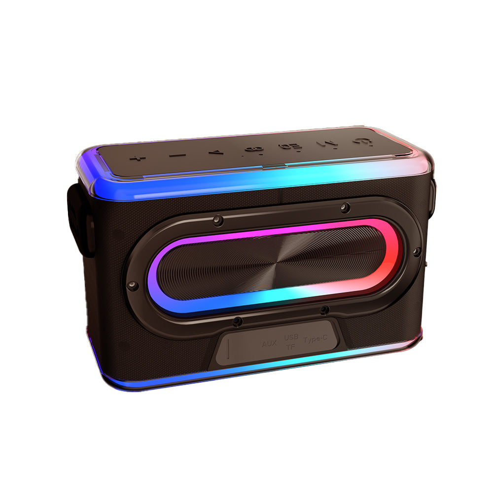 Lenyes S834 RGB LED Bluetooth Speaker and Karaoke Bluetooth Microphone Black