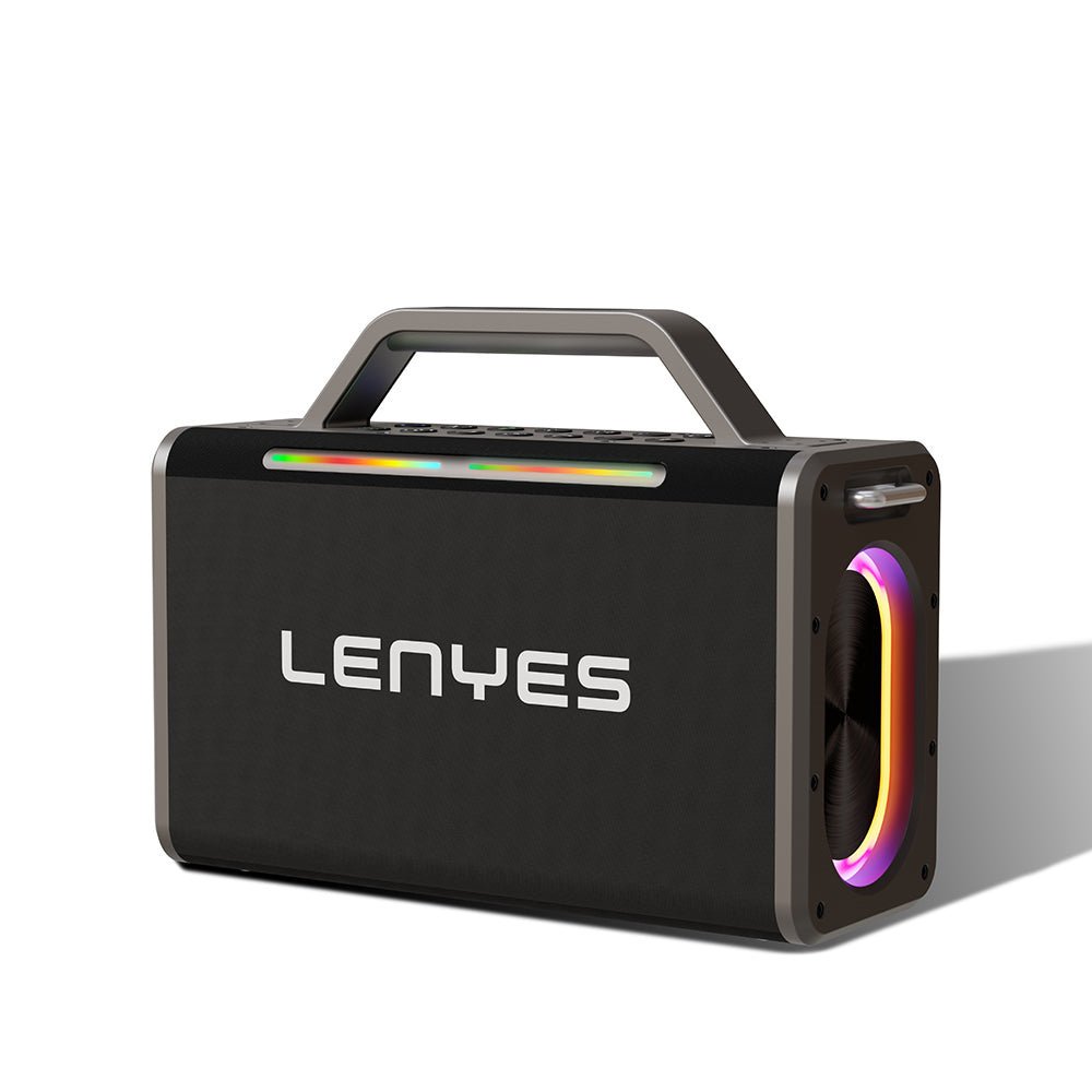 Lenyes S835 RGB Led Işıklı Bluetooth Speaker Hoparlör v5.0 Siyah