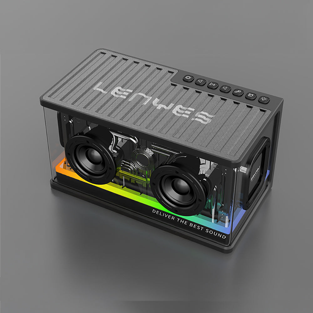 Lenyes S839 RGB Light Portable TWS Bluetooth Speaker v5.2 Black