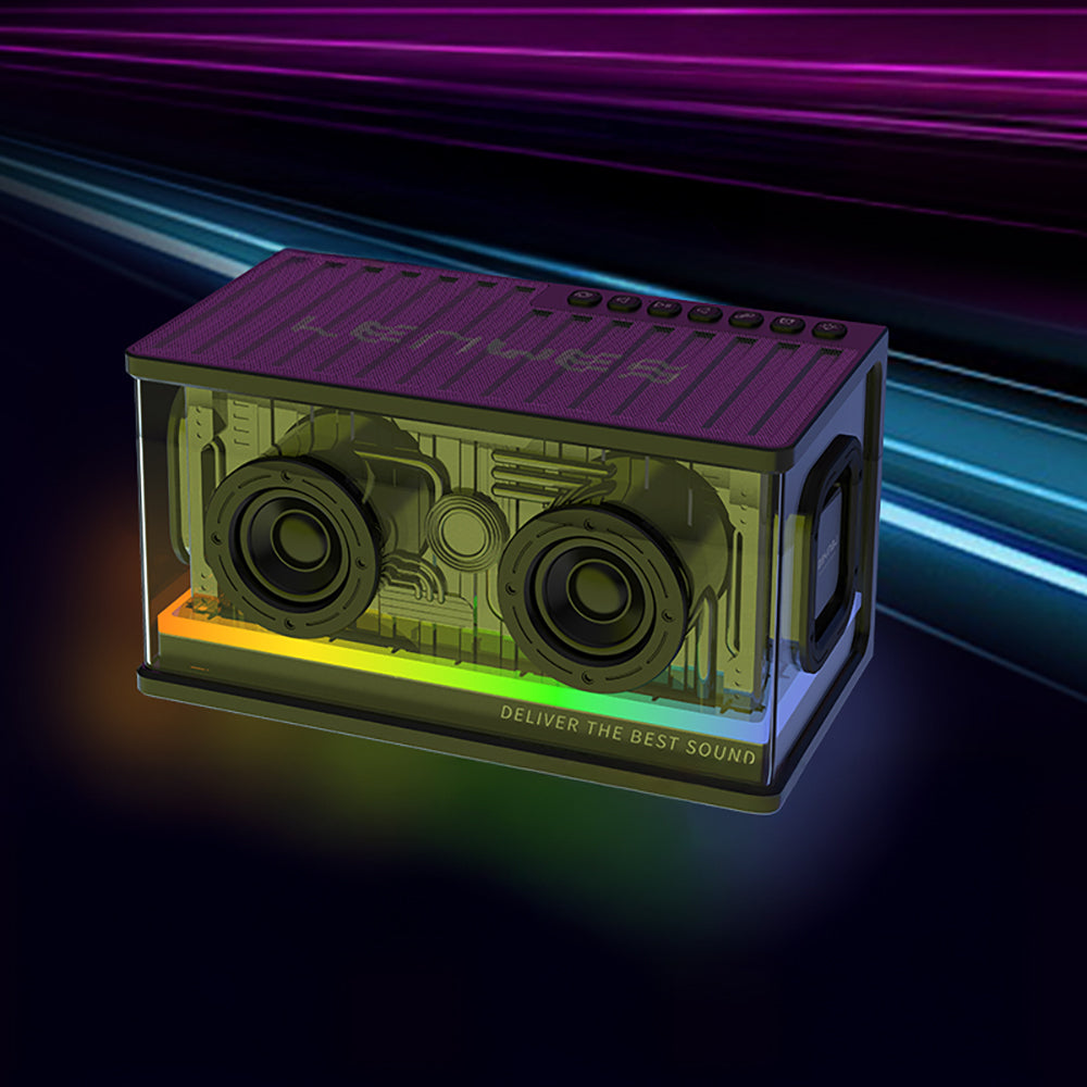 Lenyes S839 RGB Light Portable TWS Bluetooth Speaker v5.2 Black