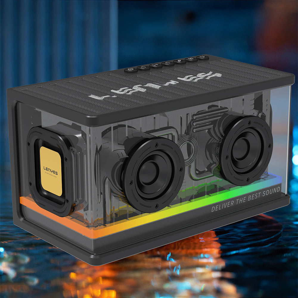 Lenyes S839 RGB Light Portable TWS Bluetooth Speaker v5.2 Black