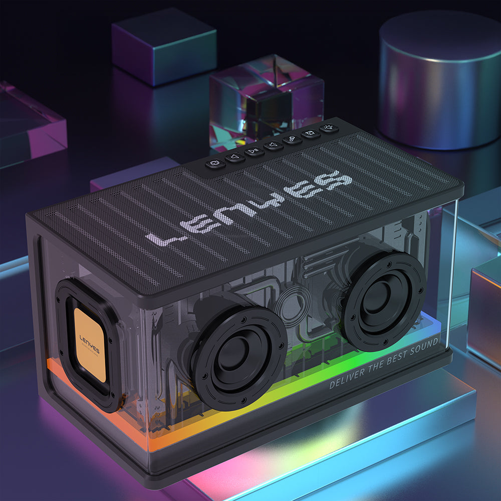 Lenyes S839 RGB Light Portable TWS Bluetooth Speaker v5.2 Black